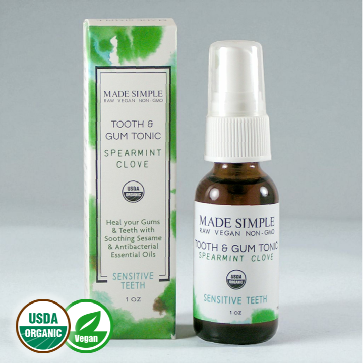 Spearmint Clove Tooth & Gum Tonic - Certified Organic & Vegan