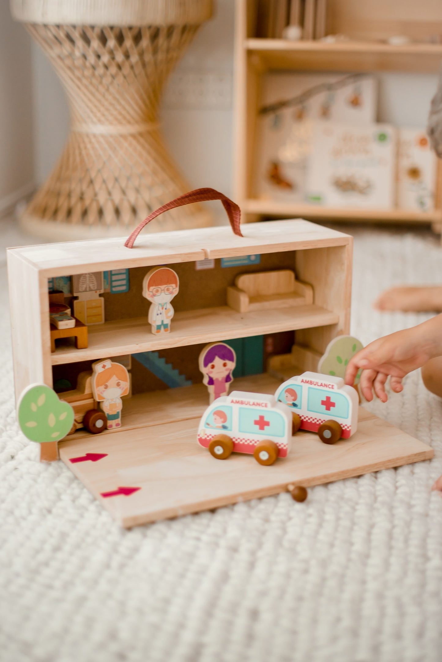 Wooden Portable Hospital Set