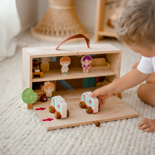 Wooden Portable Hospital Set
