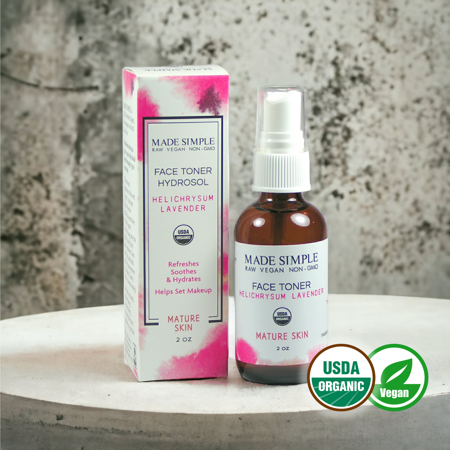 Helichrysum Lavender Toner for Mature Skin - Organic & Vegan