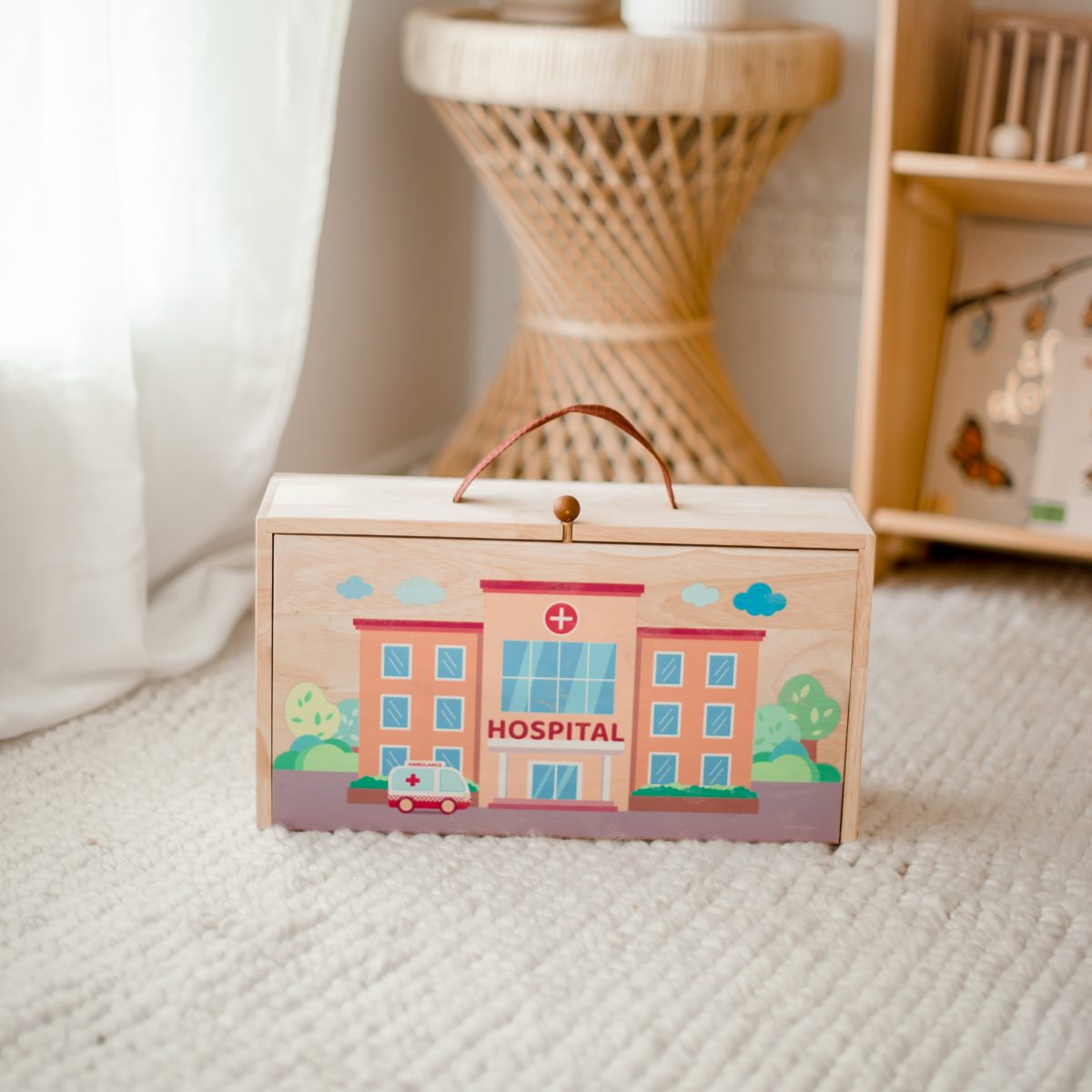 Wooden Portable Hospital Set
